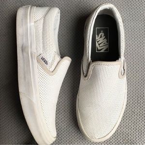 Vans Perforated Leather Slip-Ons